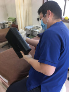 枕利用時、タオルを乗せていますが、使用後は必ず消毒しております