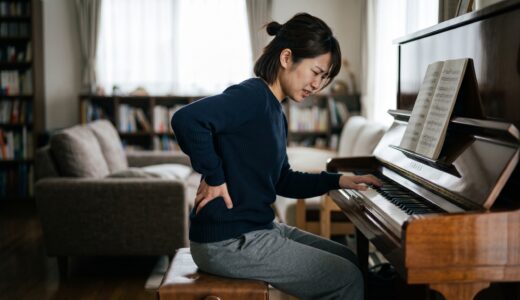 ピアノ演奏で腰が痛い原因は？理学療法士が教える姿勢の崩れと改善セルフケア