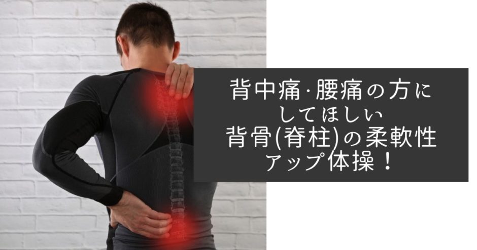 背中痛・腰痛の方にしてほしい背骨(脊柱)の柔軟性アップ体操！
