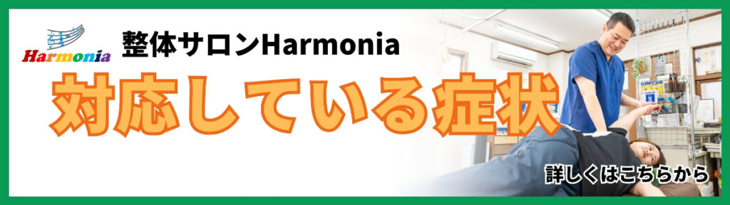 整体サロンHarmoniaが対応している症状についてご案内します。