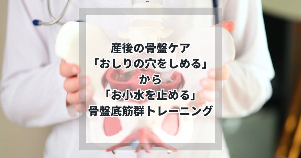 産後の骨盤底筋群エクササイズの新定番！「お尻の穴をしめる」ではなく「お小水を止める力を入れる」ことが大事です。