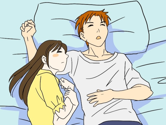 橈骨神経障害の痛み、しびれに悩まない!原因と対策を解説! 3 橈骨神経障害を起こしやすい原因のひとつである腕枕。ハネムーン症候群とも呼ばれています。